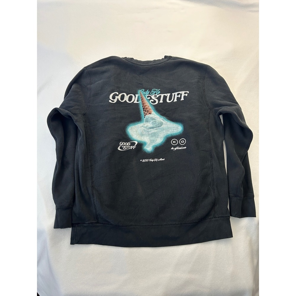 Cody Ko Good Stuff Sweatshirt Mens XL Black Ice Cream Graphic Crewneck